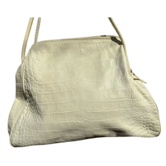 Vintage Y2K Furla Croc Embossed Shoulder Bag - Picture 7 of 9